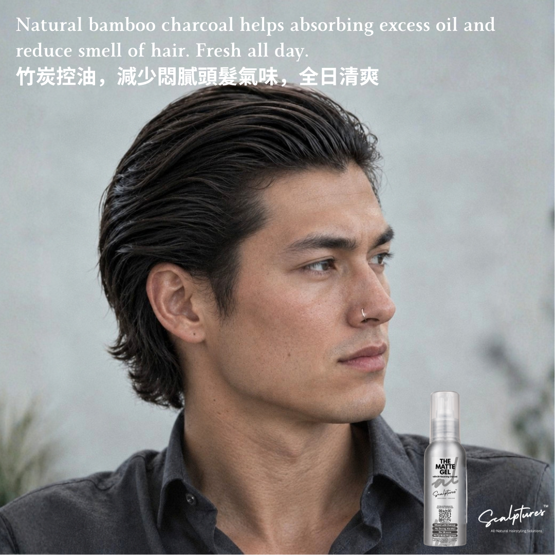 Scalptures All-Natural Matte Gel with Oil Control Charcoal 